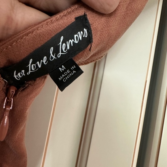 FOR LOVE & LEMONS Viv Maxi Dress in Brown - Picture 6 of 7